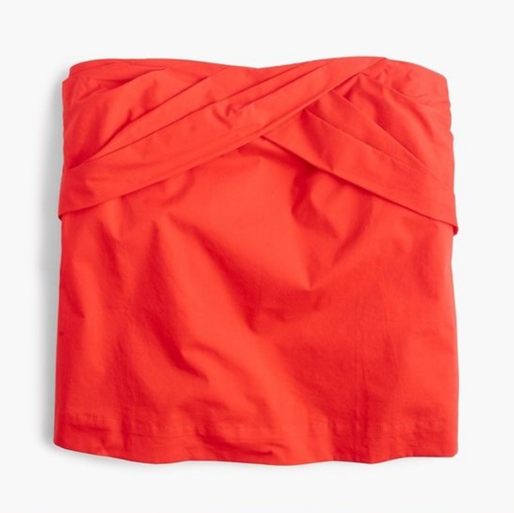 NWT J.Crew Red Stapless Tube Top - Picture 6 of 8